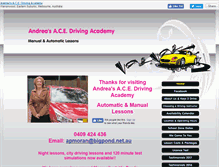 Tablet Screenshot of andreasacedrivingacademy.biz